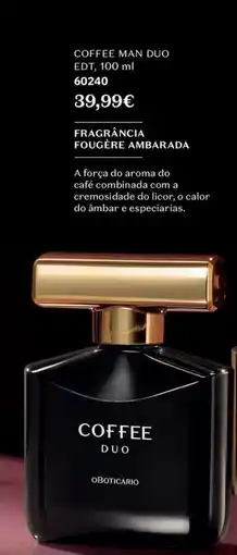 O Boticário Coffee man duo EDT promoção