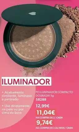 O Boticário Po iluminador compacto douradix promoção
