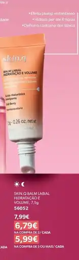 O Boticário skin.q balm labial hidratação e volume promoção