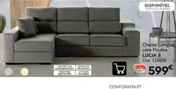 Conforama Chaise Longue com Poufes Lucia 5 promoção