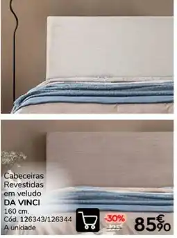 Conforama Cabeceiras revestidas em veludo da vinci promoção