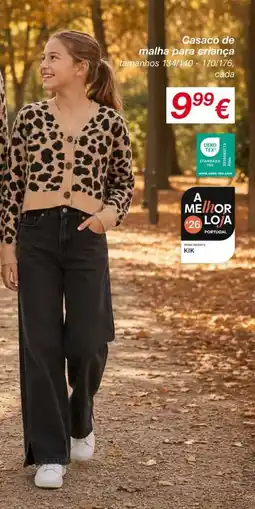 kik Casaco de malha para criança promoção