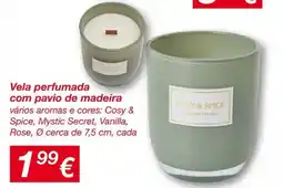 kik Vela perfumada com pavio de madeira promoção