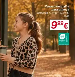 kik Casaco de malha para criança promoção