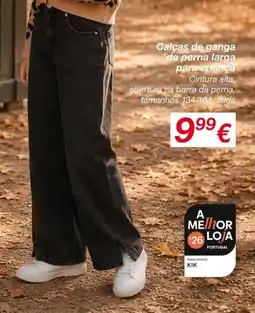 kik Calças de ganga de perna larga para criança promoção