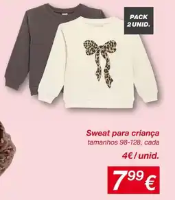 kik Sweat para criança promoção