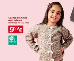 kik Casaco de malha para criança promoção