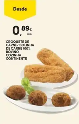 Continente Bom dia Croquete de carne bolinha de carne 100% bovino cozinha continente promoção