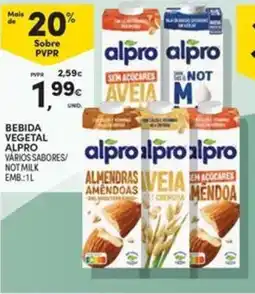 Continente Bom dia Bebida vegetal alpro vários sabores/ not milk promoção