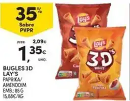 Continente Bom dia Bugles 3D lay's paprika amendoim promoção