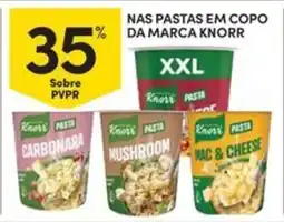 Continente Bom dia Nas pastas em copo da marca knorr promoção