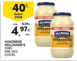 Continente Bom dia Maionese hellmann's vidro promoção
