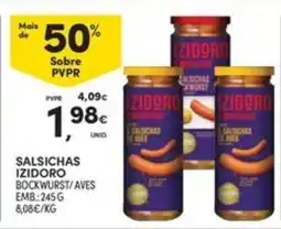 Continente Bom dia Salsichas izidoro bockwurst aves promoção