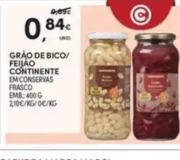 Continente Bom dia Grão de bico feijão continente em conservas frasco promoção