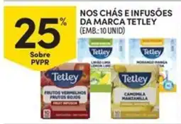 Continente Bom dia Nos chás e infusões da marca tetley promoção