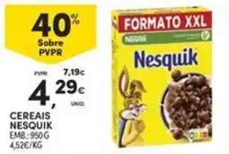 Continente Bom dia Cereais nesquik promoção
