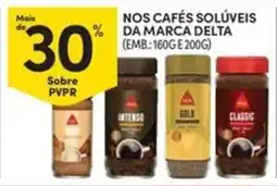 Continente Bom dia Nos cafés solúveis da marca delta promoção