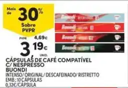 Continente Bom dia Cápsulas de café compatível C/ nespresso buondi promoção