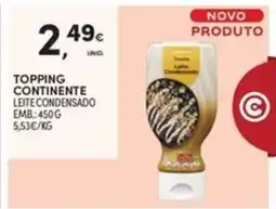 Continente Bom dia Topping continente leite condensado promoção