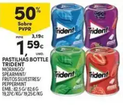 Continente Bom dia Pastilhas bottle trident promoção