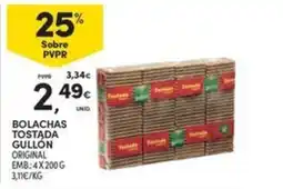 Continente Bom dia Bolachas tostada gullon original promoção