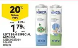 Continente Bom dia Leite bem especial mimosa crescimento promoção