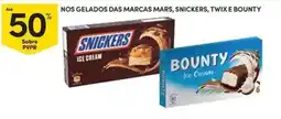 Continente Bom dia Nos gelados das marcas mars snickers twix e bounty promoção