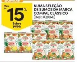 Continente Bom dia Numa seleção de sumos da marca compal clássico promoção