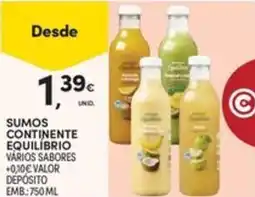 Continente Bom dia Sumos continente equilíbrio vários sabores promoção