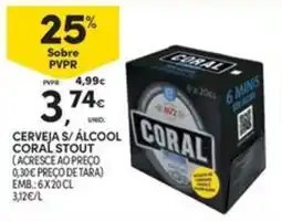 Continente Bom dia Cerveja S/álcool coral stout promoção