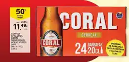 Continente Bom dia Cerveja C/ álcool coral tara retornável promoção