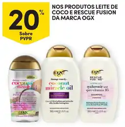 Continente Nos produtos leite de coco e rescue fusion da marca ogx promoção
