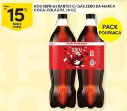 Continente Bom dia Nos refrigerantes C/ gás zero da marca coca-cola promoção