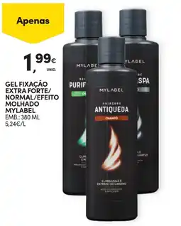 Continente gel fixação extra forte normal efeito molhado mylabel promoção