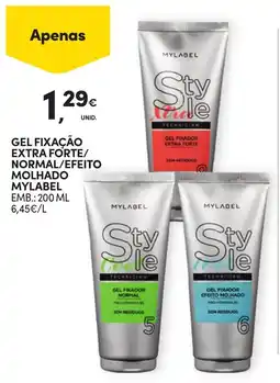 Continente mylabel gel fixação extra forte/normal/efeito molhado promoção