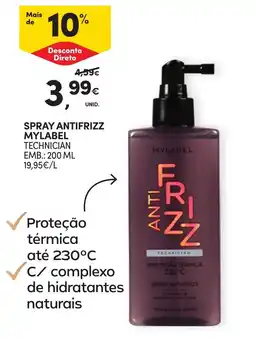 Continente spray antifrizz mylabel technician promoção
