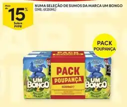 Continente Bom dia Numa seleção de sumos da marca um bongo promoção