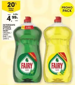 Continente Bom dia Detergente manual P/loiça fairy original/ limão promoção