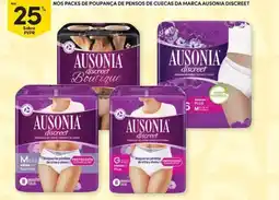 Continente Bom dia Nos packs de poupança de pensos de cuecas da marca ausonia discreet promoção