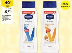 Continente Bom dia Gel de banho vaseline derma care camomila e mel promoção