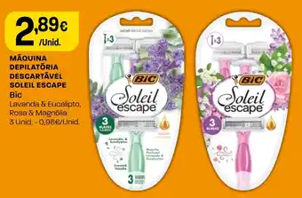 Máquina depilatória descartável soleil escape bic