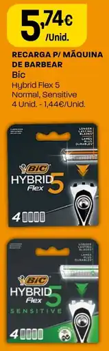 Intermarché Recarga p/ máquina de barbear bic hybrid flex 5 promoção