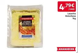 Amanhecer Amanhecer lasanha bolonhesa promoção