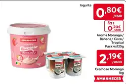 Amanhecer Iogurte cremoso morango amanhecer promoção
