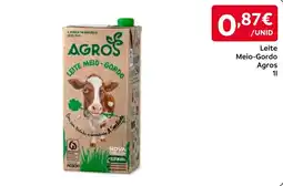 Amanhecer Leite meio-gordo agros promoção