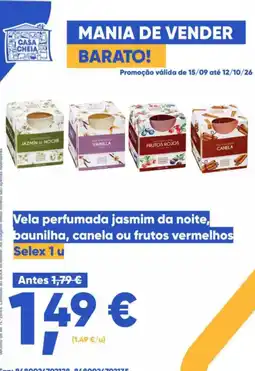 Casa Cheia Vela perfumada jasmim da noite, baunilha, canela ou frutos vermelhos promoção