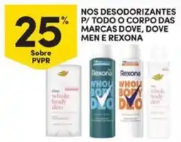 Continente Bom dia Nos desodorizantes p/ todo o corpo das marcas dove, dove men e rexona promoção
