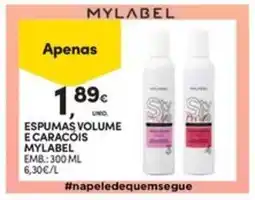 Continente Bom dia Espumas volume e caracois mylabel promoção