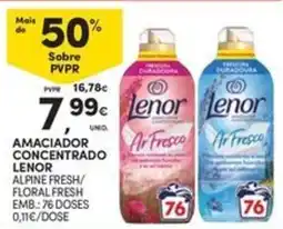 Continente Bom dia Amaciador concentrado lenor promoção