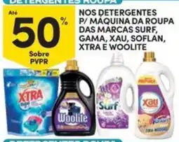 Continente Bom dia Nos detergentes p/ máquina da roupa das marcas surf, gama, xau, soflan, xtra e woolite promoção